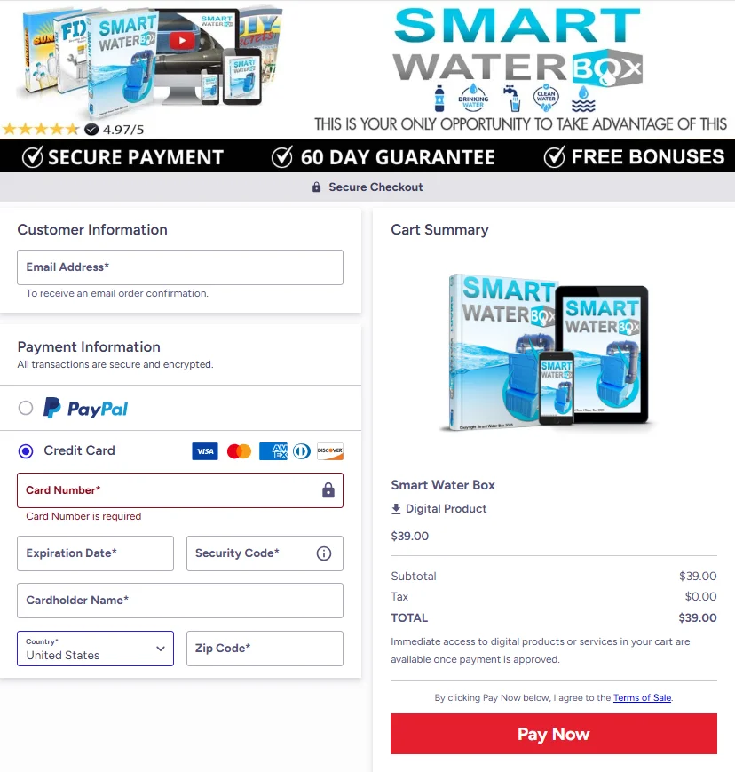 smart water box buy Now